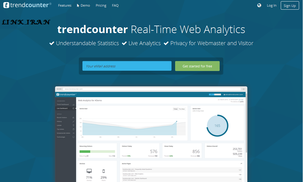 trendcounter Real-Time Web Analytics